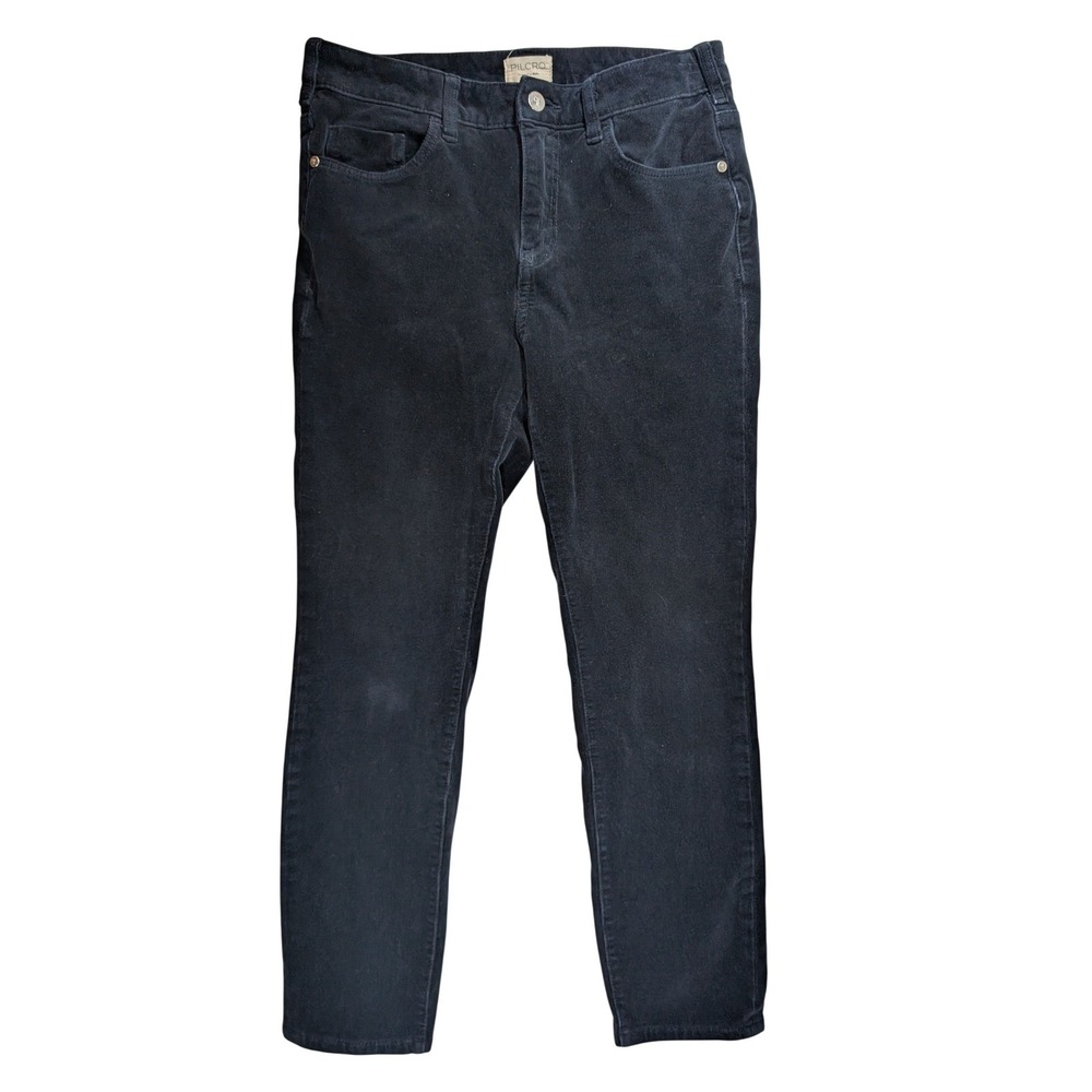 Anthropologie Pilcro Corduroy Pants Womens 29 Navy Blue High-Rise Skinny